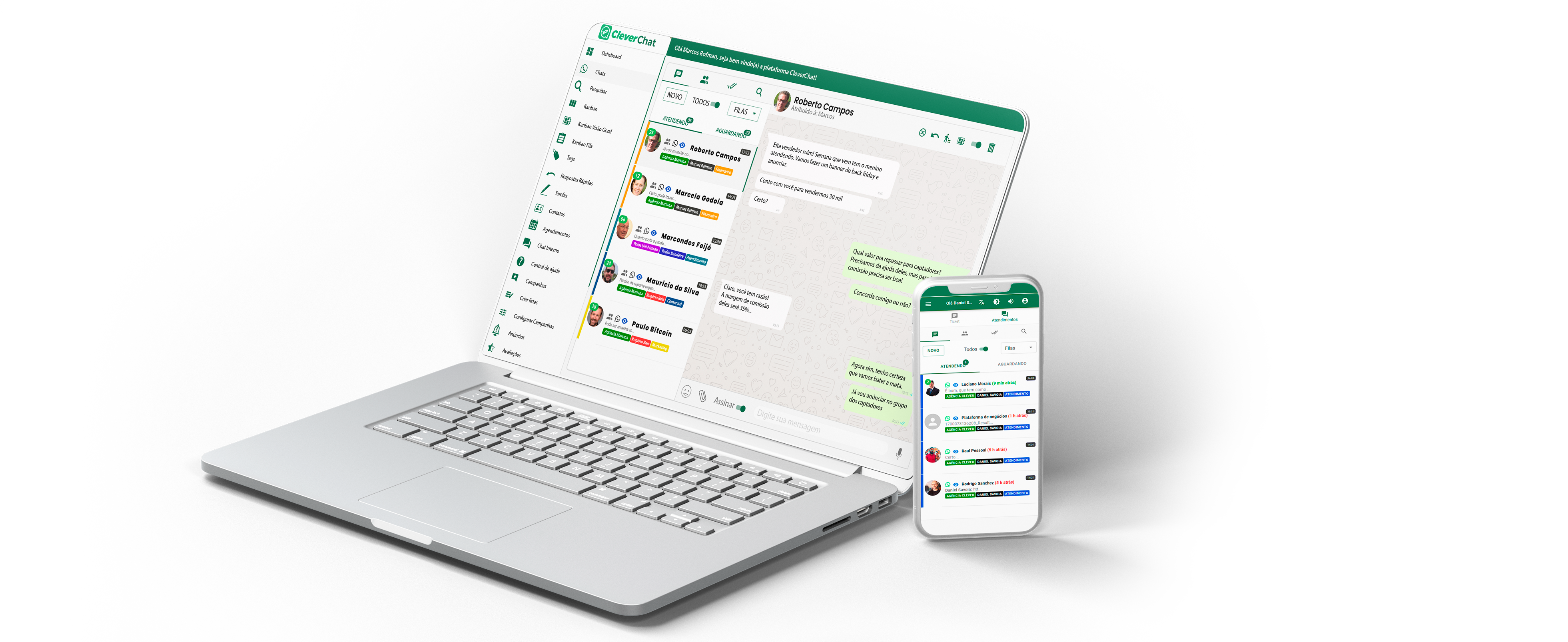 Plataforma de atendimento ao cliente Whatsapp