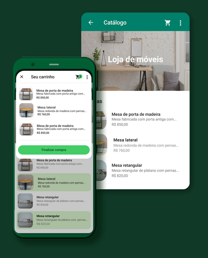 WhatsApp para Empresas: Um Guia Completo 3 Print do catálago no Whatsapp Business também chamado de Whatsapp para empresas